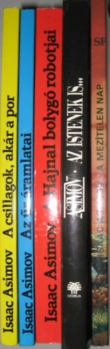 Asimov: 5 db Asimov kötet: A Hajnal bolygó robotjai, Az űr áramlatai, A csillagok akár a por, A mezítelen nap, Az istenek is... könyv