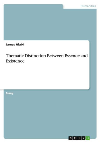 Alabi, James: Thematic Distinction Between Essence and Existence idegen