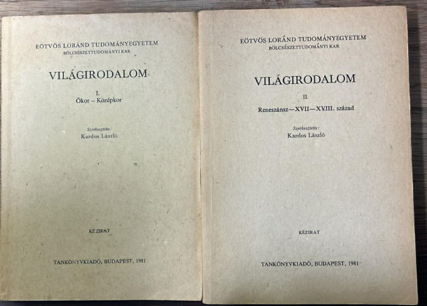 Kardos László (szerk.): Világirodalom l-ll. antikvár