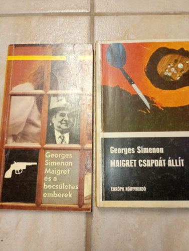 Georges Simenon: 2 db Georges Simenon könyv: Maigret és a becsületes emberek, Maigret csapdát állít antikvár