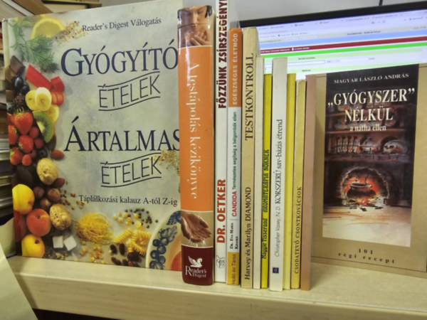 Magyar László András, Bernard A. Dr. Baker, Christopher Vasey, Maggie Tisserand, Sztojnev, A.-Ikonomov, O., Harvey & Marilyn Diamond, Eva-Maria dr. Kraske, Dr. Oetker, Reader's Digest Kiadó Kft.: 12db-os egészség csomag, KÖNYVMENTŐ AJÁNLAT: Gyógyszer nélkül a nátha ellen+ A migrének és fejfájások gyógyíthatók+ Csodatevő csontkovácsok+ Dr. Természet+ Korszerű sav-bázis étrend+ Aromaterápia nőknek+ Bioritmusok+ Testkontroll+ Candida+ antikvár