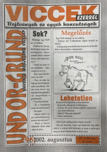 Viccek ezerrel IV. évfolyam 8. szám - 2002. augusztus antikvár