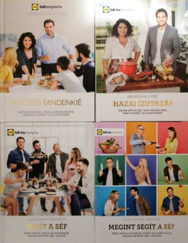 Mautner Zsófi, Széll Tamás: 4db Lidl szakácskönyv : A főzés mindenkié, Hazai ízutazás, Az étel iskolája, Megint segít a séf antikvár