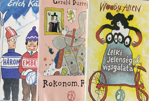 Woody Allen, Gerald Durrel, Erich Kästner: Lelki jelenségek vizsgálata + Rokonom, Rosy + Három ember a hóban (3 kötet) könyv