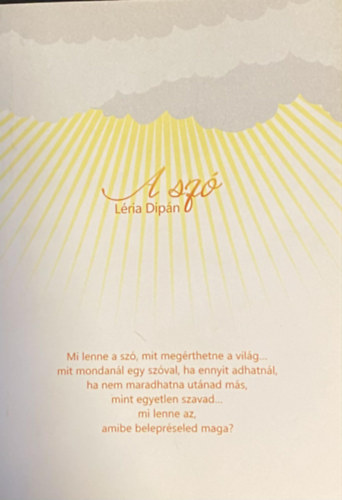 Léria Dipán: A szó - Dedikált antikvár
