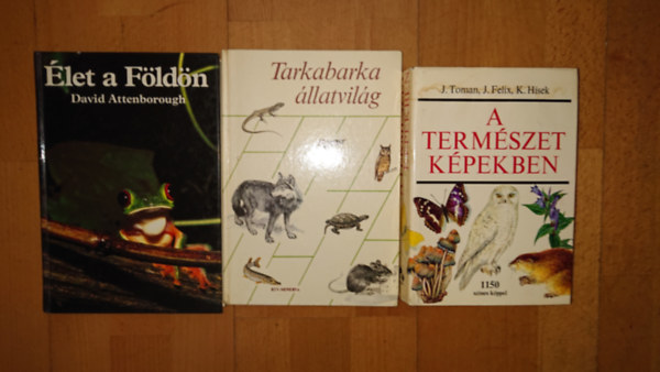 Felix- Toman- Hisek, David Attenborough: 3 kiváló könyv kíváncsi gyerekeknek: A természet képekben, Élet a Földön, Tarkabarka állatvilág antikvár