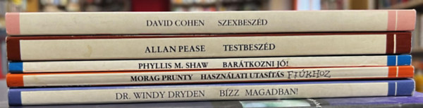 David Cohen, Allan Pease, Phyllis M. Shaw, Morag Prunty, Dr. Windy Dryden: 5 db Hétköznapi Pszichológia: Szexbeszéd, Testbeszéd, Barátkozni jó!, Használati utasítás fiúkhoz, Bízz magadban! antikvár