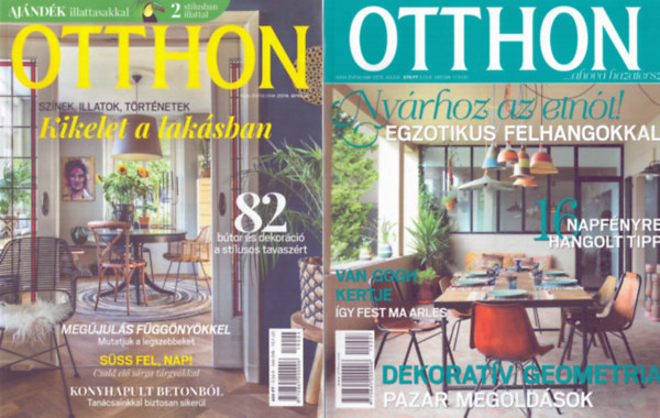 Füzesi Zsuzsa (főszerk): 2 db Otthon magazin: 2015. július + 2019. április antikvár
