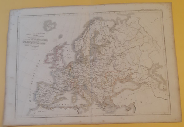 Dussieux, Louis-Etienne.: Carte de la L'Europe en 1648 /Atlas général de géographie, physique, politique et historique.térkép/ antikvár