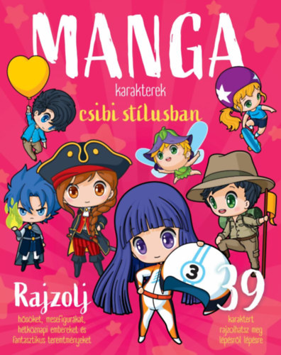 Manga karakterek csibi stílusban könyv