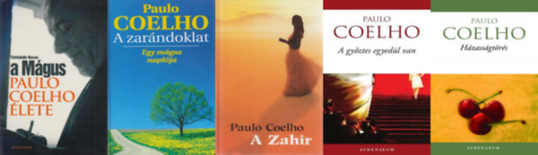 Paulo Coelho, Fernando Morais: 5 db Paulo Coelho könyv: A zarándoklat  - Egy mágus naplója + Házasságtörés + A Zahír + A győztes egyedül van + A Mágus- Paulo Coelho élete antikvár