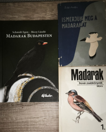Béldi Miklós, Schmidt Egon-Bécsy László: 3db madarakkal kapcsolatos ismeretterjesztő mű - Búvár zsebkönyvek-Madarak 1., Ismerjük meg a madarakat, Madarak Budapesten antikvár