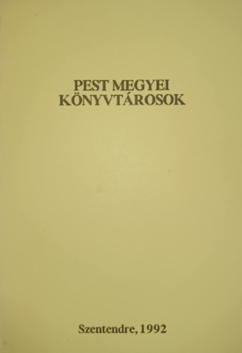 Pest megyei könyvtárosok antikvár