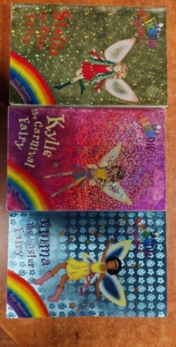 Daisy Meadows: 3 db Daisy Meadows könyv angolul:Rainbow Magic-Kylie The Carnival Fairy+Emma the Easter Fairy+Stella the Star Fairy antikvár