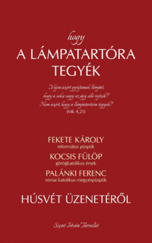 Fekete Károly, Palánki Ferenc, Kocsis Fülöp: Hogy a lámpatartóra tegyék - Húsvét üzenetéről könyv