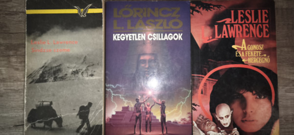 Leslie L. Lawrence, Lőrinc L. László (Leslie L. Lawrence): 3db Leslie L. Lawrence mű - Sindzse szeme, Kegyetlen csillagok, A gonosz és a fekete hercegnő antikvár