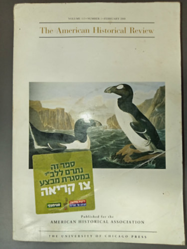 The American Historical Review - Volume 113 Number 1 february 2008 antikvár