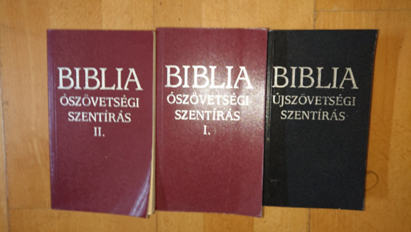 Biblia - Ószövetségi szentírás I-II. + Újszövetségi szentírás antikvár