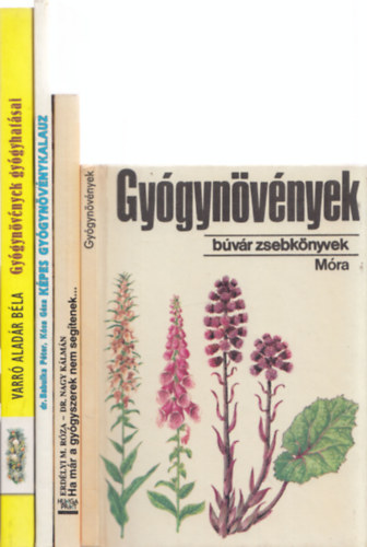 Isépy-Gyurkó, Erdélyi M. Róza - Dr. Nagy Kálmán, Dr. Babulka Péter - Kósa Géza, Varró Aladár Béla: 4db természetgyógyászat - Isépy-Gyurkó: Gyógynövények (búvár zsebkönyvek) + Erdélyi M.Róza-Dr.Nagy Kálmán: Ha már a gyógyszerek nem segítenek... + Dr.Babulka Péter-Kósa Géza: Képes gyógynövénykalauz + Varró Aladár Béla: Gyógynövények gyógyhatásai antikvár