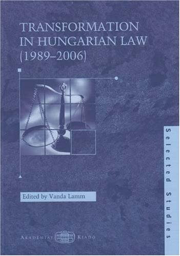 Lamm Vanda: Transformation in Hungarian Law idegen