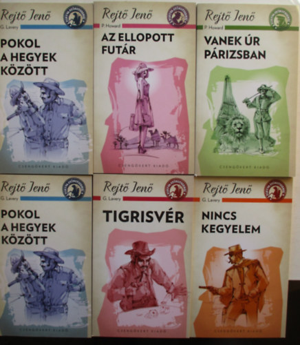 Rejtő Jenő: 6 db a Ponyva gyöngyszemekkel sorozatból (Vanek úr párizsban, Az ellopott futár, Pokol a hegyek között, Nincs kegyelem, Tigrisvér, Pokol a hegyek között) antikvár