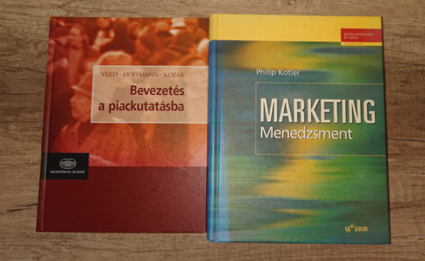 Veres-Hoffmann-Kozák, Philip Kotler: 2 hasznos könyv piackutatásról és marketingről: Bevezetés a piackutatásba, Maarketing menedzser antikvár