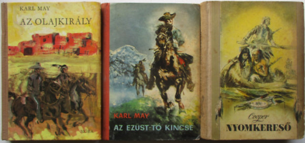 Karl May: 3 db Karl May regény (Az olajkirály, Nyomkereső, Az ezüst-tó kincse) antikvár