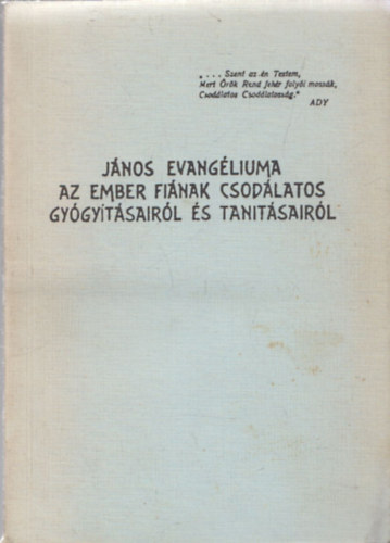 János Evangéliuma - Az ember fiának csodálatos gyógyításairól és tanításairól antikvár