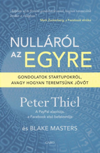 Blake Masters - Peter Thiel: Nulláról az egyre - Gondolatok startupokról, avagy hogyan teremtsünk jövőt e-Könyv