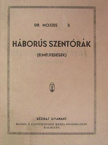 Dr. Mojzes Imre: Háborús szentórák (Elmélkedések) könyv