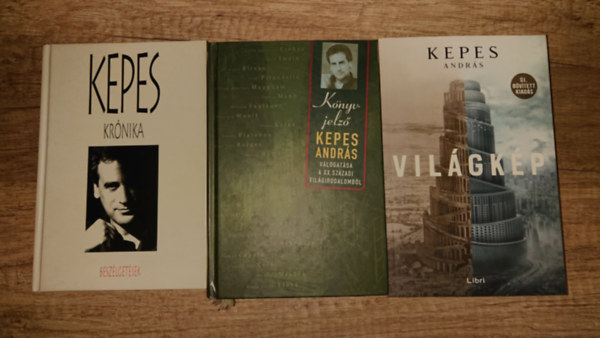 Kepes András: 3 könyv Kepess Andrástól: Krónika - Beszélgetések, Könyvjelző, Világkép antikvár