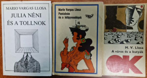Mario Vargas LLosa: 3db. Mario Vargas Llosa kötet (Város és a kutyá Julia néni és a tollnok ,Pantaleon és a hölgyvendégek) antikvár