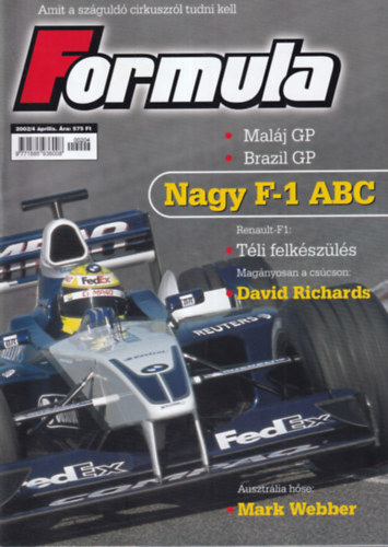 Bethlen Tamás (főszerk.): Formula magazin 2002. április - 2003. január számok (9 db. lapszám) antikvár