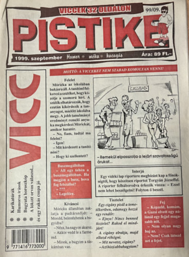 Pistike 1999. szeptember antikvár