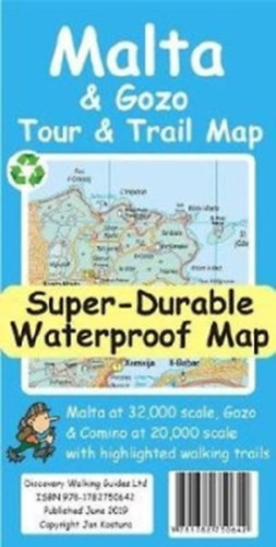 Kostura, Jan: Malta and Gozo Tour and Trail Map idegen