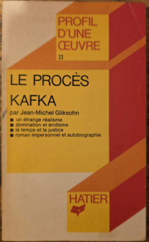 Franz Kafka: Le procés antikvár