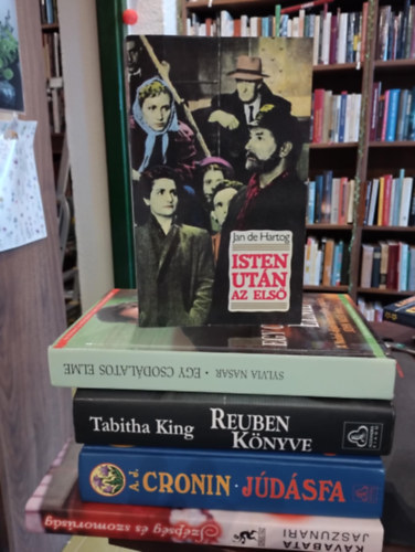 Kavabata Jaszunari, A. J. Cronin, Tabitha King, Nasar Sylvia, Jan De Hartog: Szépirodalmi könyvcsomag 5 darabos KÖNYVMENTŐ AJÁNLAT: Szépség és szomorúság, Júdásfa, Reuben könyve, Egy csodálatos elme, Isten után az első antikvár