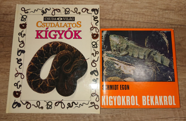 Schmidt Egon: 2 könyv a kígyókról, kétéltűekről: Csudálatos kígyók, Kígyókról, békákról antikvár