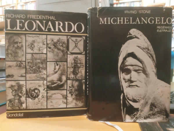 Richard Friedenthal, Irving Stone: 2 db középkori művészet: Leonardo (Friedenthal) + Michelangelo (Stone) antikvár