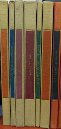 Kosztolányi Dezső (ford.): 7 db-os könyvcsomag Kosztolányi válogatott műfordításai sorozatból (Nem teljes - Wilde: Költemények / Byron: Beppo - Mazeppa / Kaleidoszkóp / Német költők / Maupassant: Versek / Francia költők / Géraldy: Te meg én) antikvár