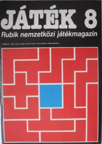 Rubik Ernő: Játék 8 - Rubik nemzetközi játékmagazin könyv