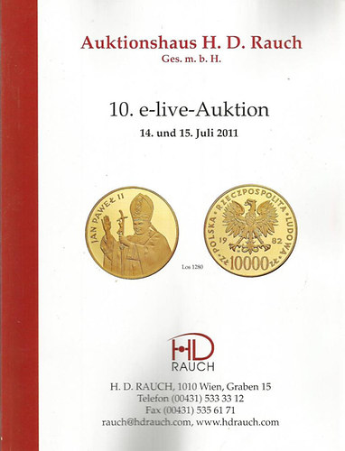 Auktionshaus H.D. Rauch - 10. e-live Auktion 2011 antikvár