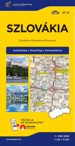 Cartographia Kiadó: Szlovákia keményborítós autótérkép könyv