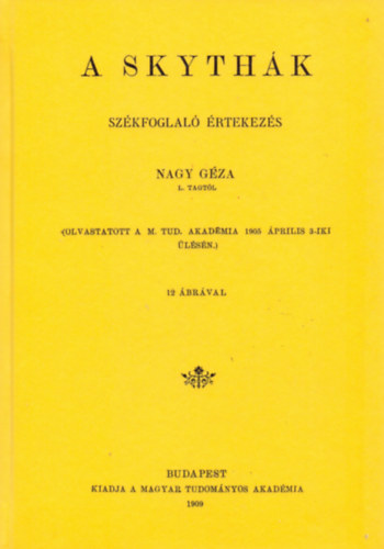 Nagy Géza: A skythák könyv