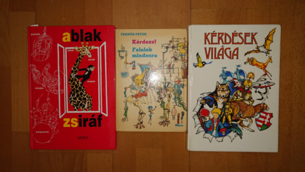 Mérei Ferenc-V. Binét Ágnes, Teknős Péter: 3 könyv kíváncsi gyerekeknek: Kérdezz -- Felelek mindenre, Ablak-Zsiráf, Kérdések világa antikvár