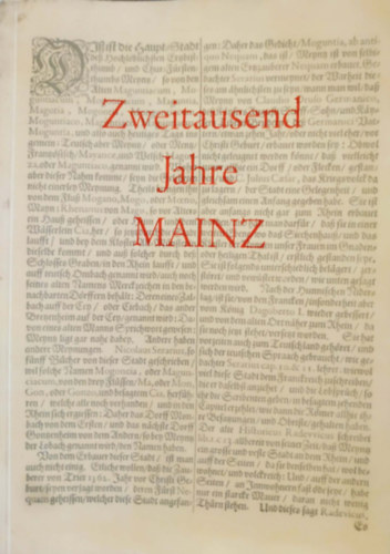 Heinz Leitermann: Zweitausend Jahre Mainz (Mainz kétezer éve) antikvár