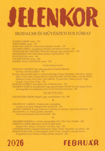 Jelenkor - Irodalmi és művészeti folyóirat - 2026. február könyv
