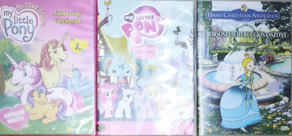 3db DVD kislányoknak - Én kicsi pónim-Szépségjegykrónikák, Éjszakai bagoly, Egyszemélyes buli, A legjobb este, Én kicsi pónim-A szökevény cigányok, Roppancs, a sziklakutya, A borsószem hercegkisasszony-A hókirálynő, Az aranykincs, A kis Ida virágai antikvár