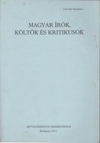nincs adat: Magyar írók, költők és kritikusok antikvár