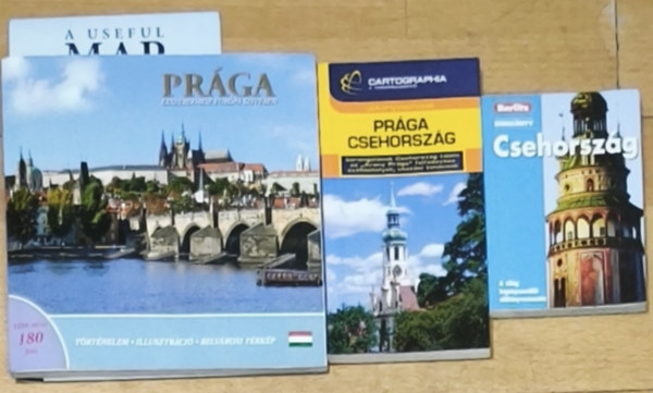 3db Csehországgal, Prágával kapcsolatos útikalauz - Csehország-Berlitz zsebkönyv, Prága, Csehország-Cartographia útikönyvsorozat, Prága-Ékszeresdoboz Európa szívében antikvár